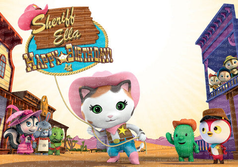 Sheriff Callie Edible Icing Sheet Cake Decor Topper - SC3