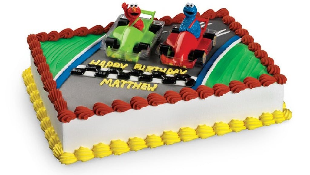 Sesame Street Elmo & Cookie Monster Racers Cake Topper Set