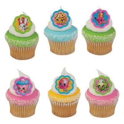 24  Shopkins Cupcake Topper Rings