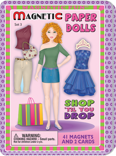 Shop til you Drop Magnetic Paper Dolls Fun Tin Set 3