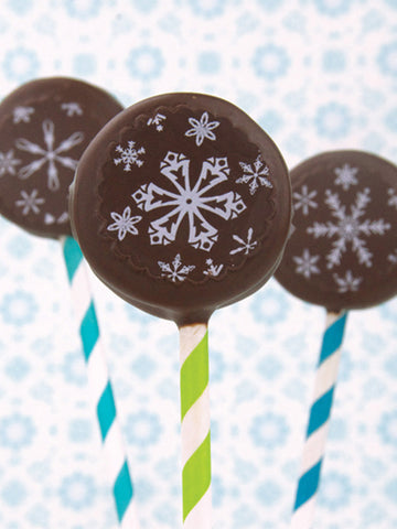 Snowflakes Chocolate Transfer Sheets Edible Decor