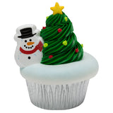 24 Snowman Cupcake Topper Rings