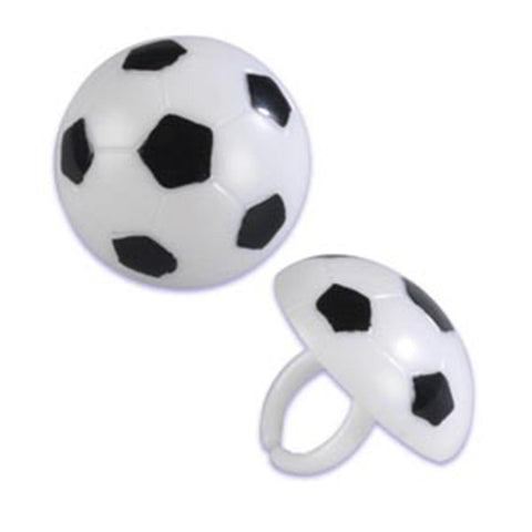 12 Soccer Ball Cupcake Rings