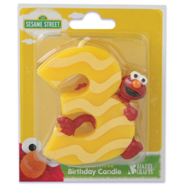 Sesame Street Elmo 3rd Birthday Candle