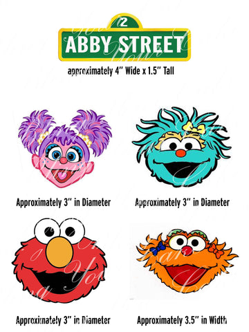Sesame Street Elmo, Abby Cadabby, Zoe, & Rosita Edible Icing Cake Decor Topper - SS11