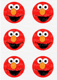 Sesame Street Elmo Closeup Inspired Edible Icing Cake Decor Toppers - SS6
