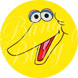 Sesame Street Big Bird Closeup Inspired Edible Icing Cake Decor Toppers