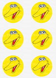 Sesame Street Big Bird Closeup Inspired Edible Icing Cake Decor Toppers