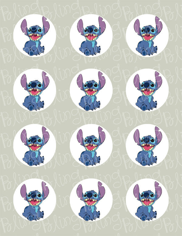 Stitch Cupcake Topper, Stitch Topper, Party Decor Stitch, Stitch Themed,  Stitch Inspired, Stitch Birthday Party, 