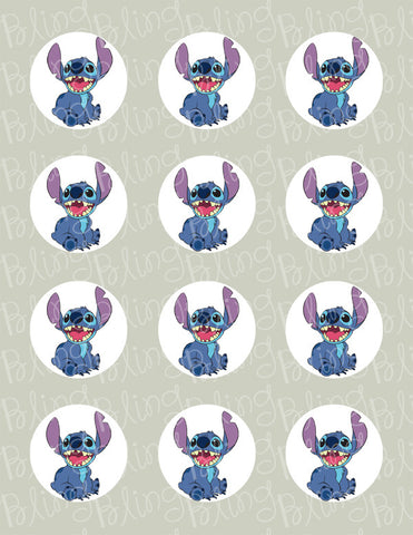 Lilo and Stitch Outline Cutout Edible Image Toppers — Choco House