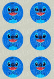 Disney Stitch CloseUp Edible Icing Cupcake or Cookie Decor Toppers - STH2