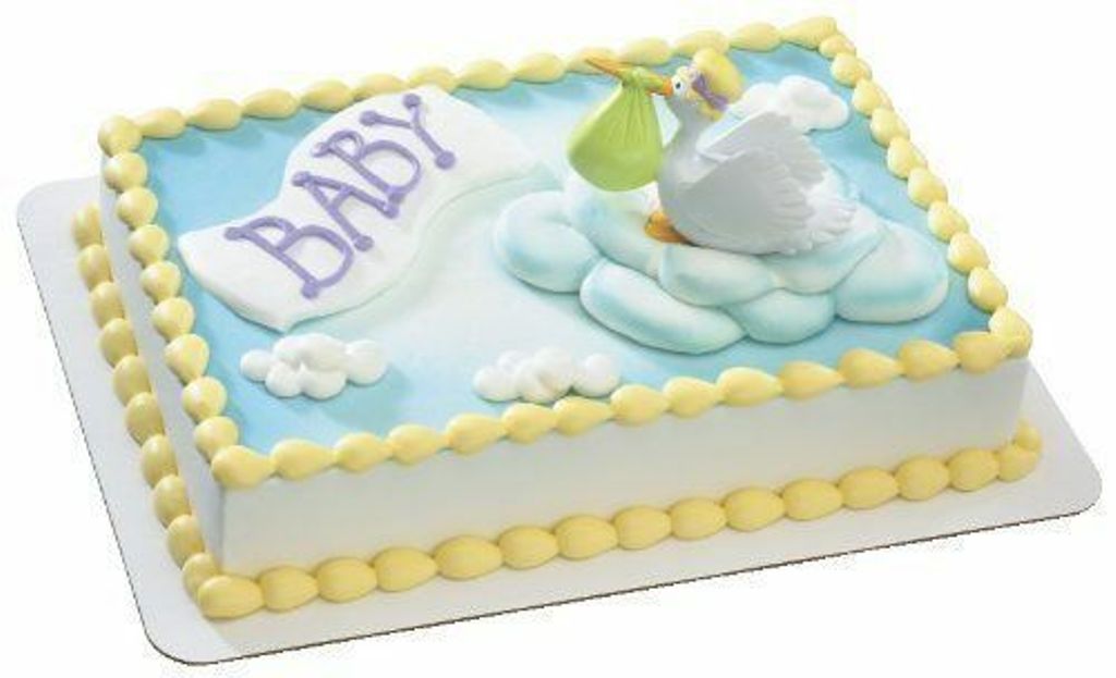 Special Delivery Stork Baby Shower Cake Topper