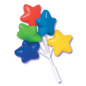 2 Bright Star Balloon Cluster Cake & Cupcake Picks