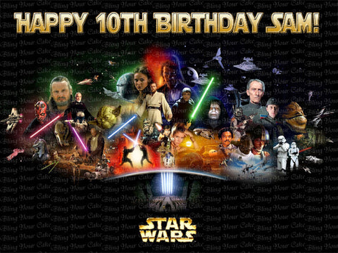 Star Wars Edible Icing Sheet Cake Decor Topper