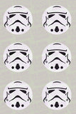 Star Wars Darth Vader and/or Storm Trooper Helmet Edible Icing Cupcake Decor Toppers