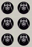 Star Wars Darth Vader and/or Storm Trooper Helmet Edible Icing Cupcake Decor Toppers