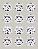 Star Wars Darth Vader and/or Storm Trooper Helmet Edible Icing Cupcake Decor Toppers