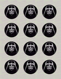 Star Wars Darth Vader and/or Storm Trooper Helmet Edible Icing Cupcake Decor Toppers