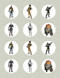 Star Wars Rebels Regiment Character Inspired Edible Icing Cupcake or Cookie Decor Toppers - SWR2