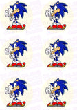 Sonic the Hedgehog Inspired Edible Icing Cupcake or Cookie Decor Toppers - SONIC1
