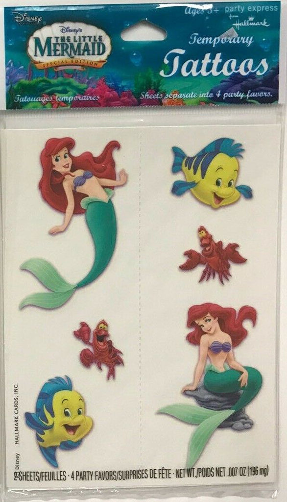 Disney Princess Ariel, the Little Mermaid Temporary Tattoos