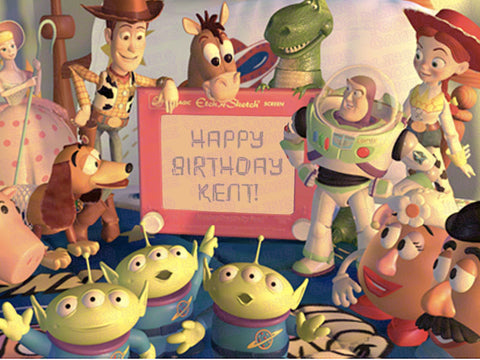 Disney Pixar Toy Story Andy's Toys Edible Icing Sheet Cake Decor Topper