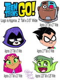 Teen Titans Logo & Faces Edible Icing Cake Decor Topper - TTG4