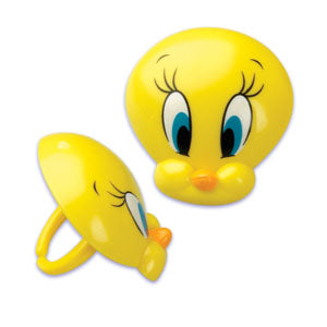 12 Looney Tunes Tweety Bird Cupcake Rings