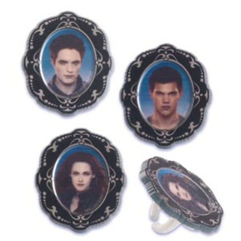 24 Twilight Saga Cupcake Rings