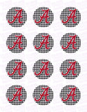 University of Alabama Houndstooth Edible Icing Sheet Cake Decor Topper - UA2