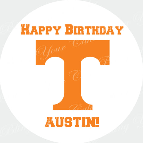 University of Tennessee Edible Icing Sheet Cake Decor Topper - UT2