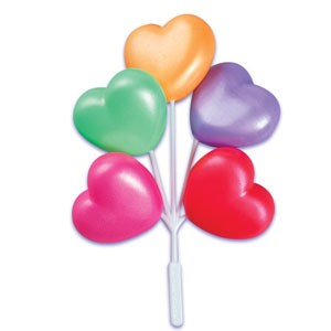 Shimmer Heart Balloon Cluster Cake & Cupcake Picks