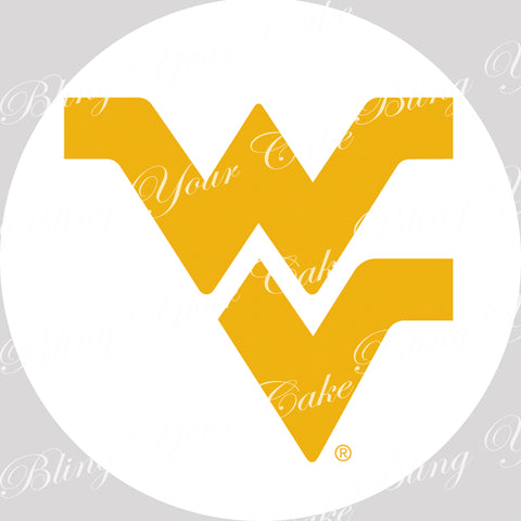 West Virginia University WVU Edible Icing Sheet Cake Decor Topper - WVU1