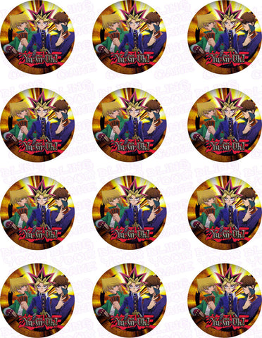 Yu-Gi-Oh Edible Icing Cupcake or Cookie Decor Toppers - YGO1