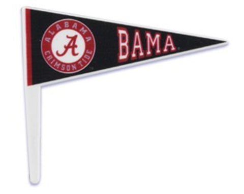 12 University of Alabama Crimson Tide Pennant Cupcake Picks