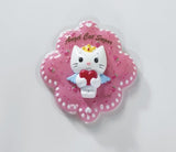 Angel Cat Sugar Loving Heart Cake Topper
