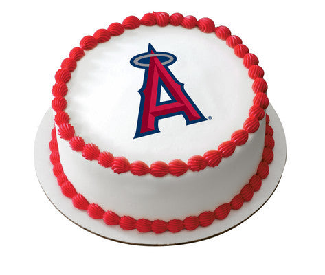 MLB Anaheim Angels Logo Edible Icing Sheet Cake Decor Topper