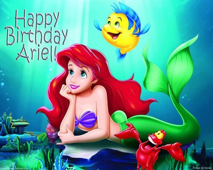 Ariel the Little Mermaid Edible Icing Sheet Cake Decor Topper - ALM1