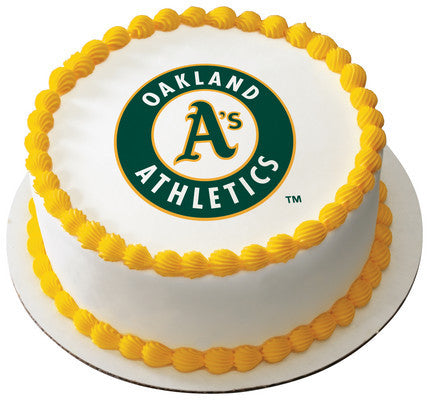 MLB Oakland Athletics (A's) Logo Edible Icing Sheet Cake Decor Topper
