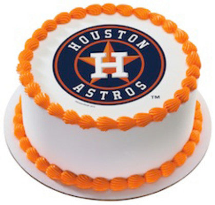 MLB Houston Astros Edible Icing Sheet Cake Decor Topper