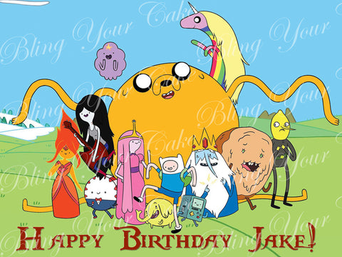 Adventure Time Edible Icing Sheet Cake, Cupcake, & Cake Pop Decor Toppers - AT3