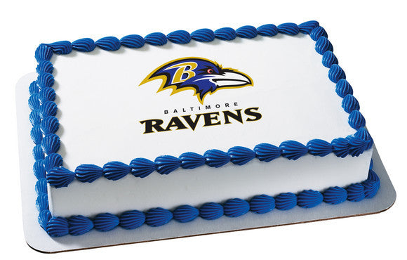 NFL Baltimore Ravens Edible Icing Sheet Cake Decor Topper