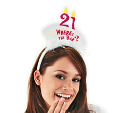 Where's the bar? 21st Birthday Party Headband by Elope