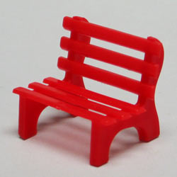 Red Park Bench Cake Decor Topper