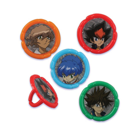 24 Beyblade Cupcake Topper Rings