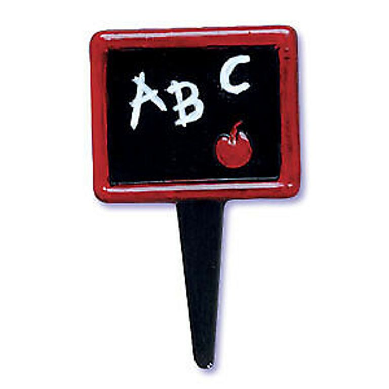 24 Back to School Chalkboard Cupcake Picks