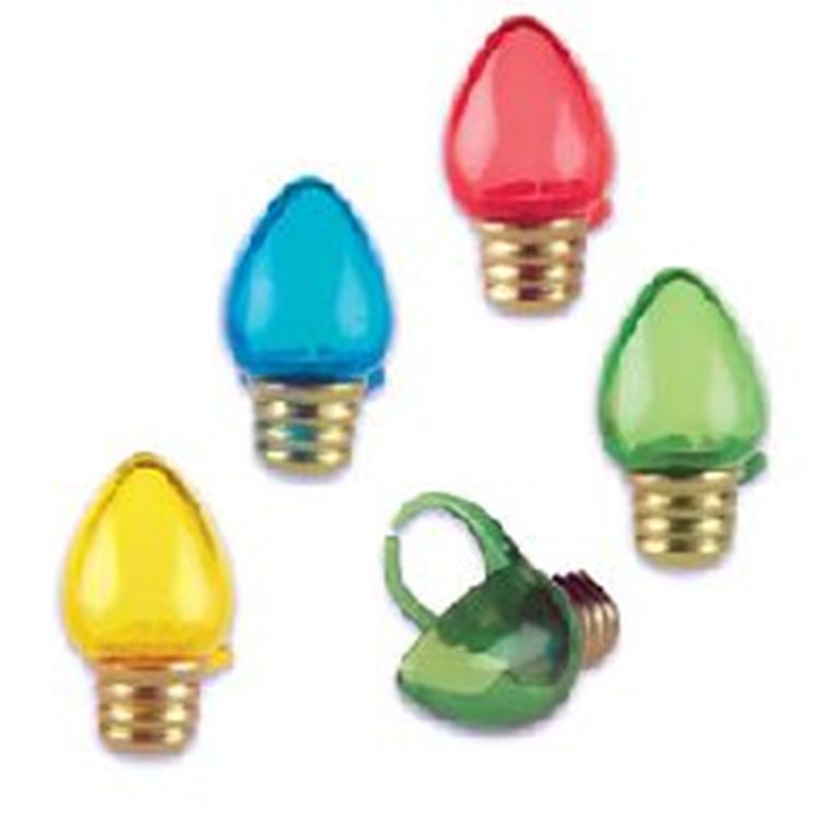 12 Christmas Lightbulb Cupcake Rings