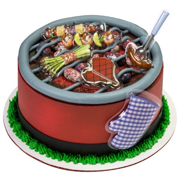 Grillmaster Barbecue BBQ Pop Top Cake Topper Set