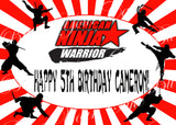 American Ninja Warrior Edible Icing Cake Decor Topper - ANW3