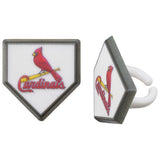 24 MLB St. Louis Cardinals Cupcake Topper Rings